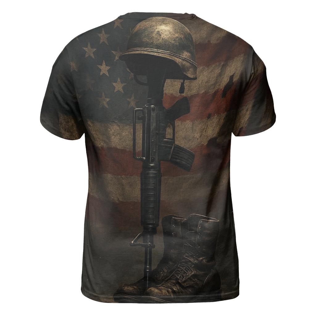 Steel And Stars Battlefield Cross Tribute statement graphic shirts