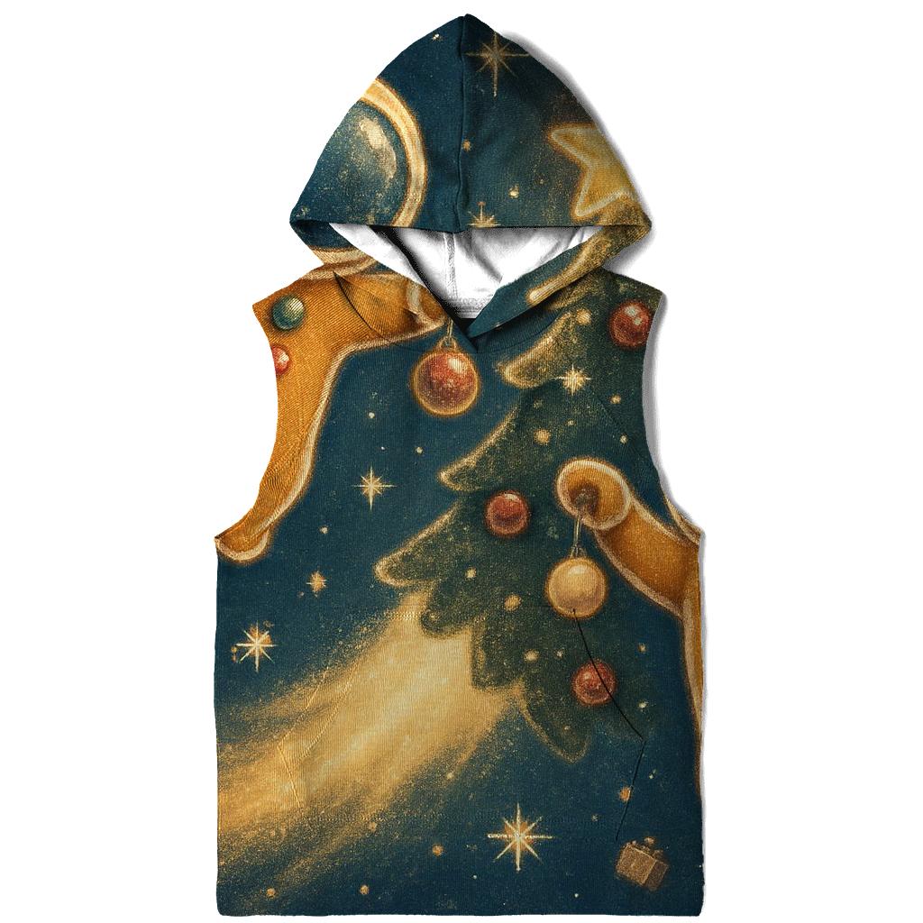 Gingerbread Astronauts Decorating A Comet Tree hoodie designs