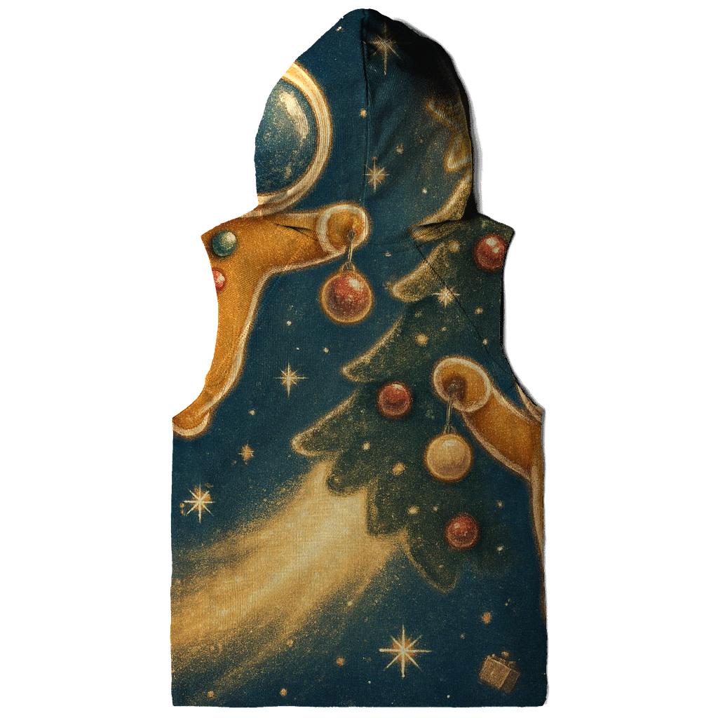 Gingerbread Astronauts Decorating A Comet Tree hoodie designs