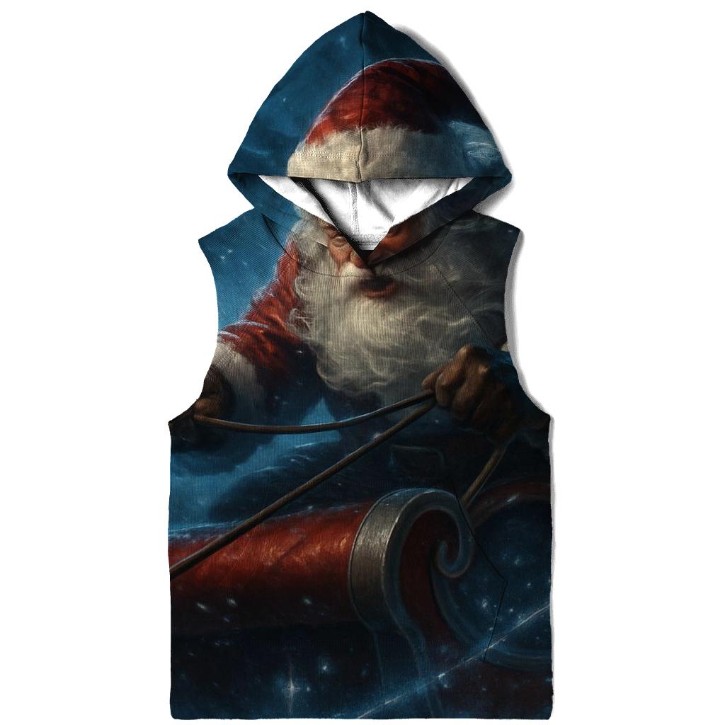 Sleigh Dive Through Snowstorm premium hoodies