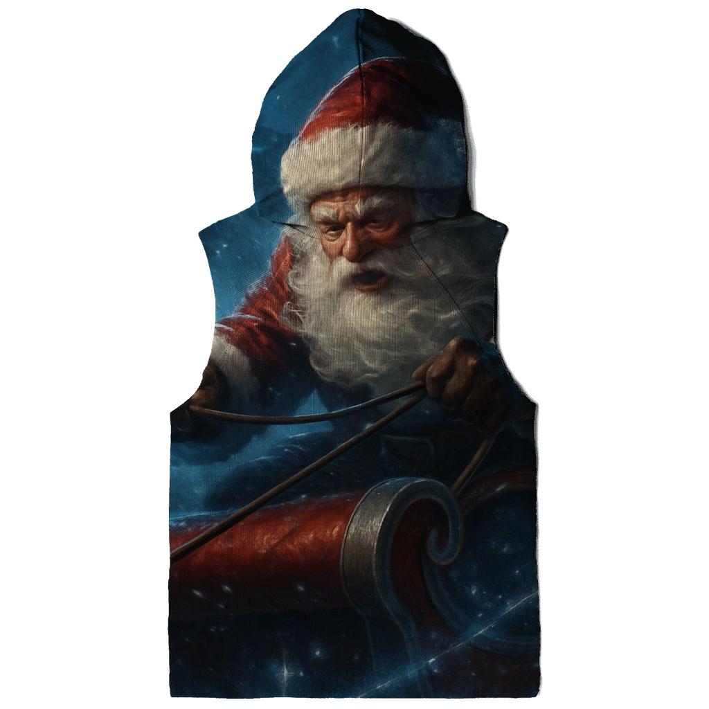 Sleigh Dive Through Snowstorm premium hoodies
