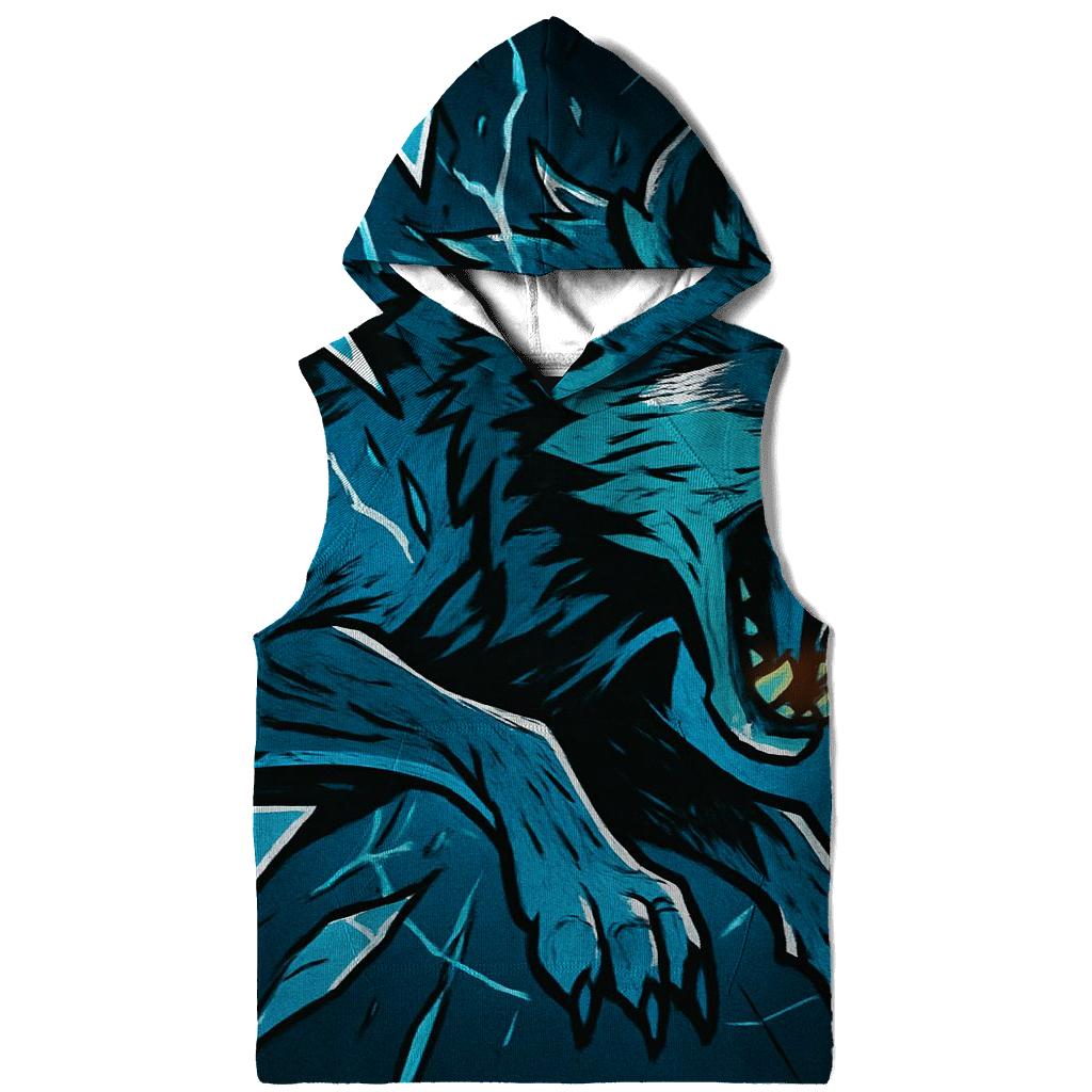 Shattered Glass Storm Wolf zip-up hoodies