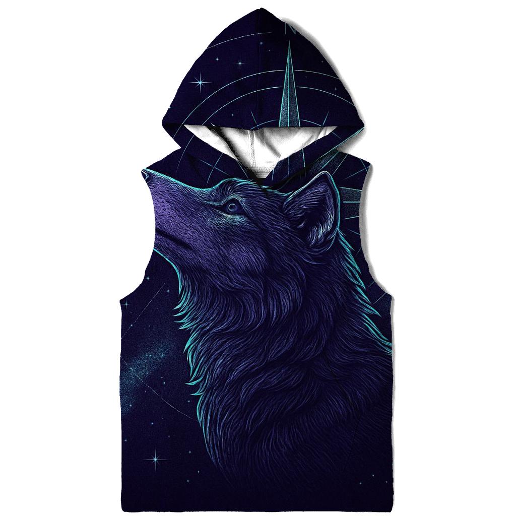 Celestial Navigator Wolf Compass designer hoodies