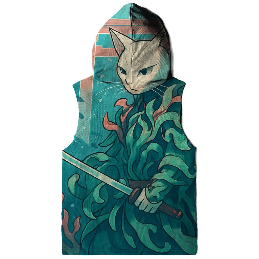 Coral Reef Samurai Cat hoodie trends
