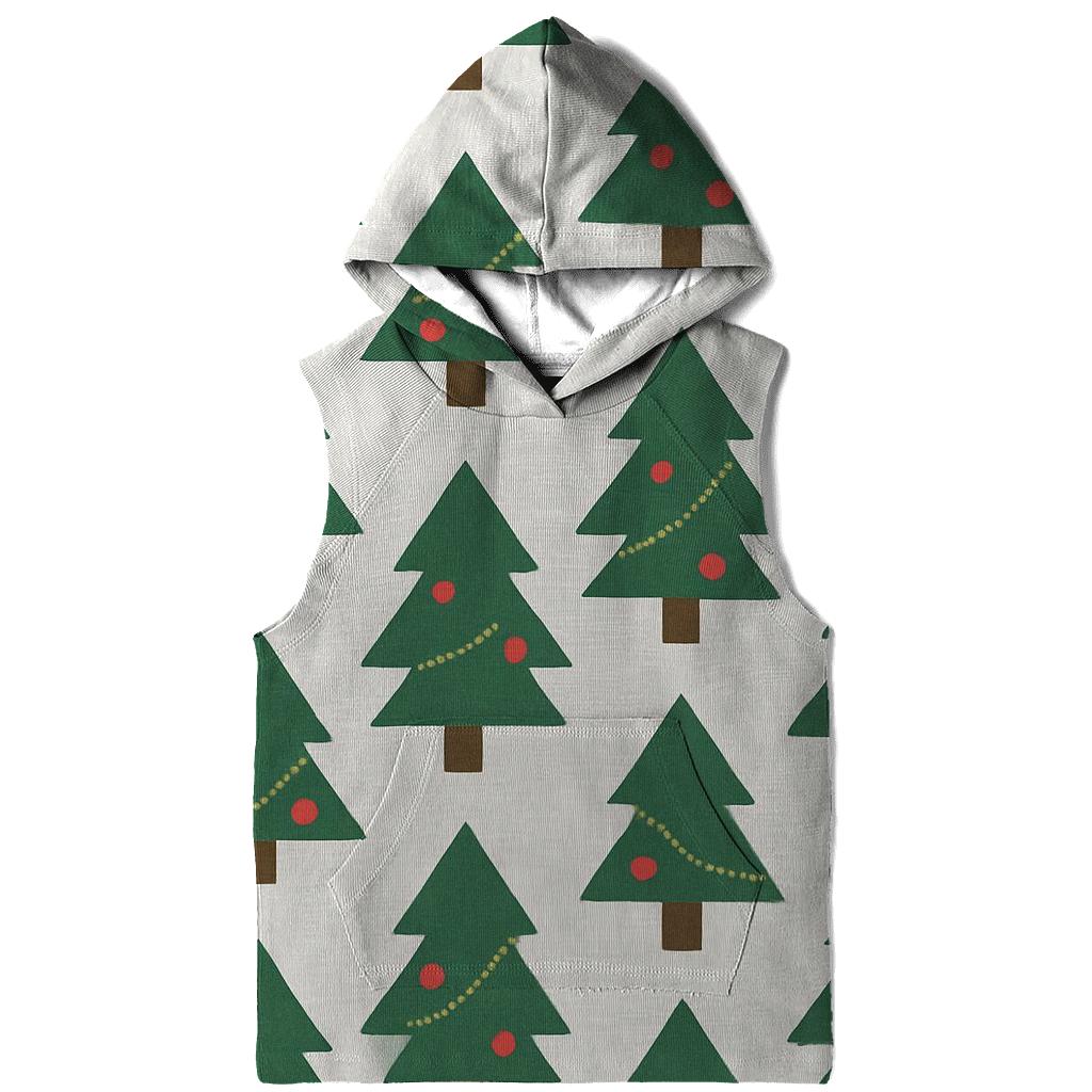Christmas Tree Chevron Columns On Light Gray Background heavyweight hoodies