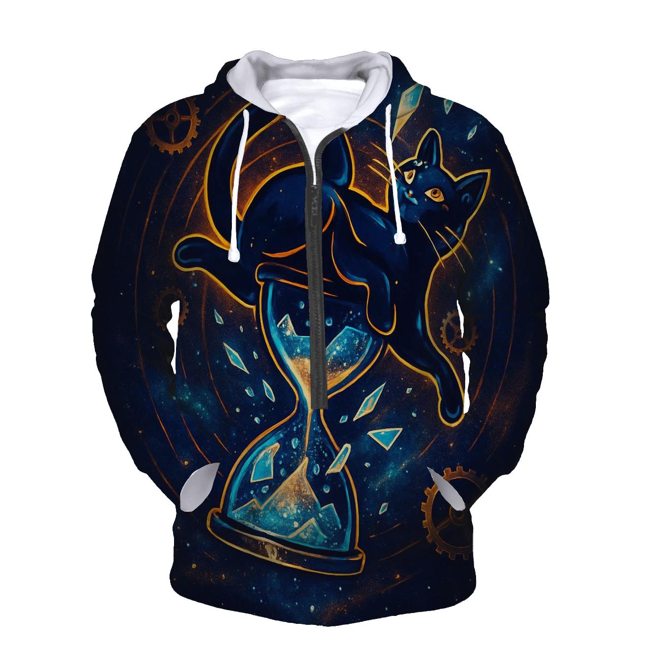 Chrono Sandglass Cat Acrobat custom hoodies