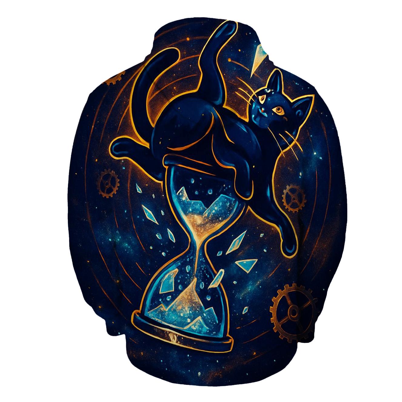 Chrono Sandglass Cat Acrobat custom hoodies