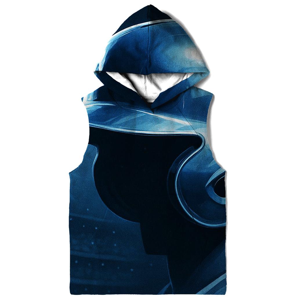 Icy Blue Helmet Reflection Under Floodlights hoodie trends