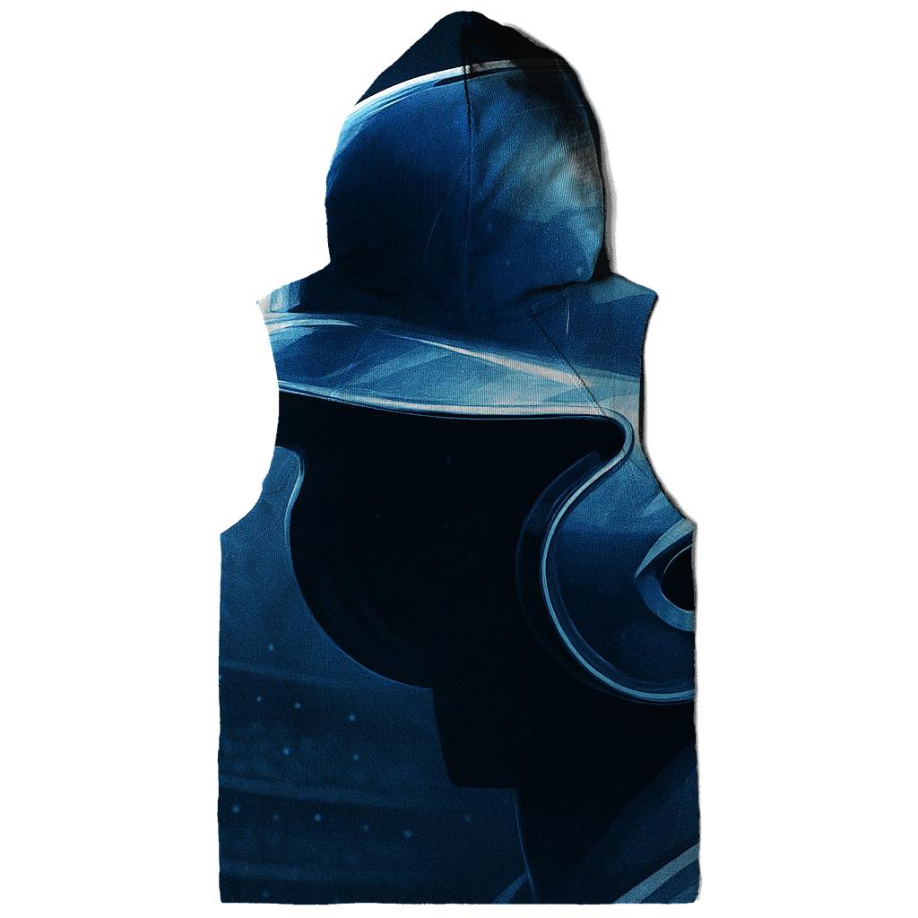 Icy Blue Helmet Reflection Under Floodlights hoodie trends