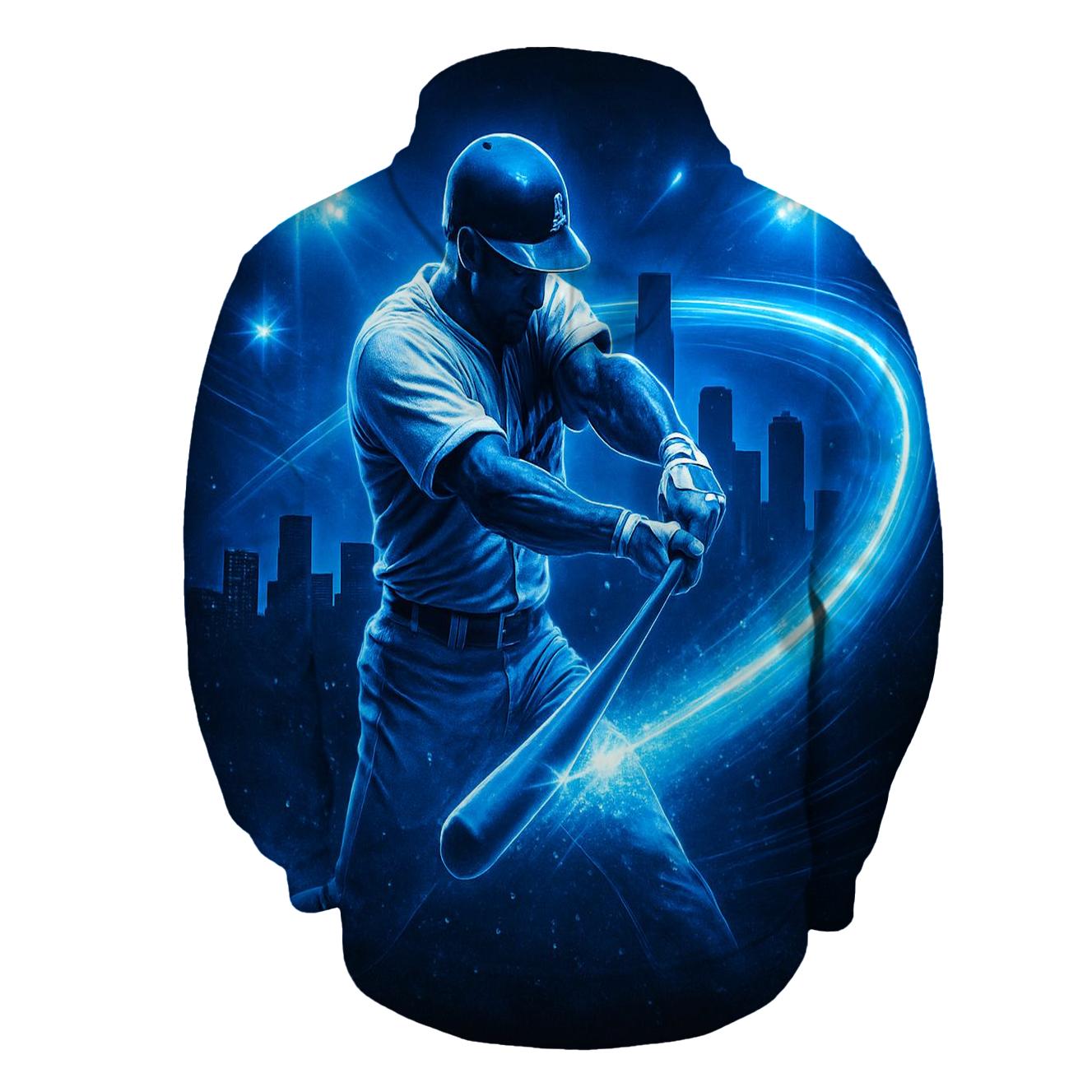 Electric Bat Arc Over Los Angeles embroidered hoodies