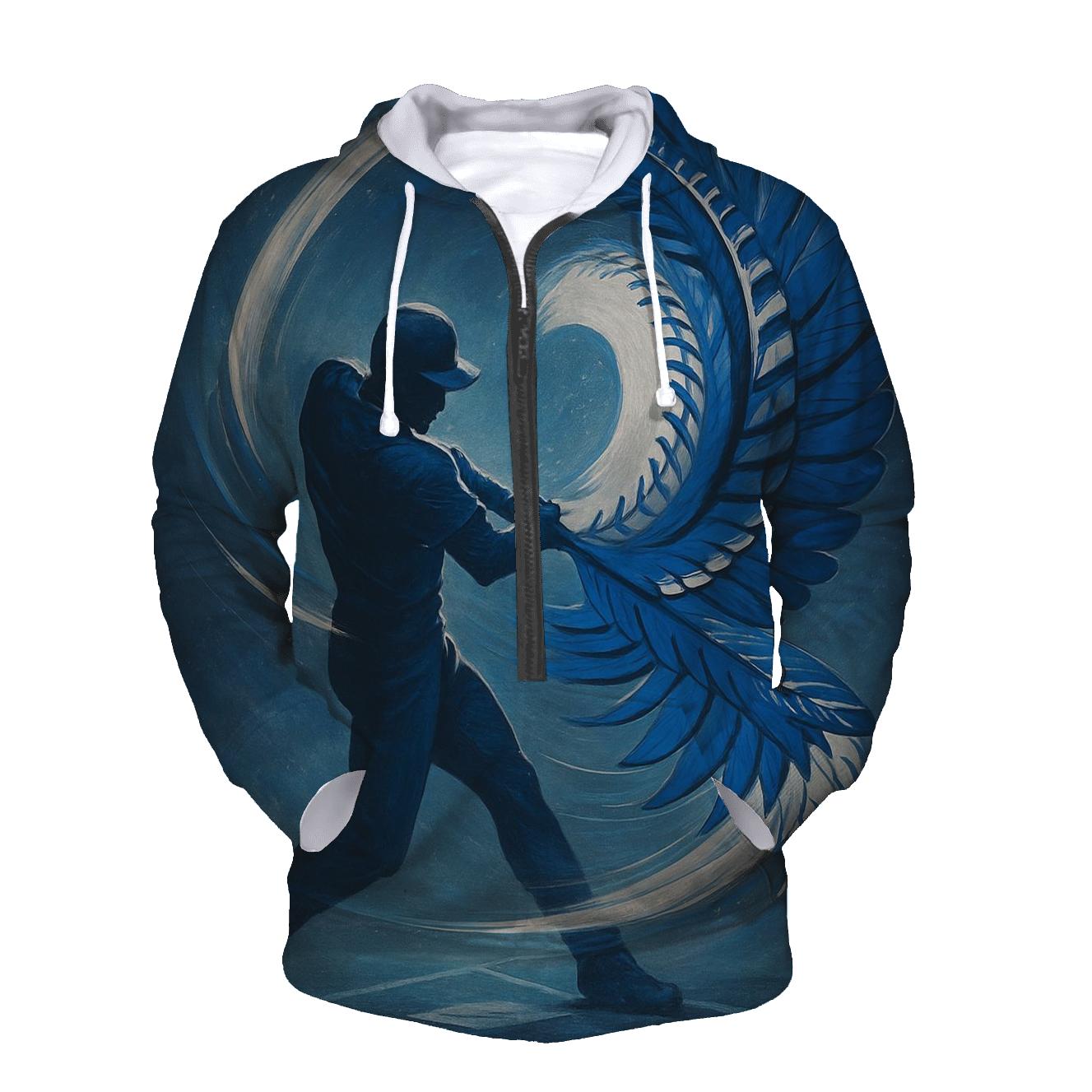 Bat Swing Vortex With Blue Jays Energy lightweight hoodies