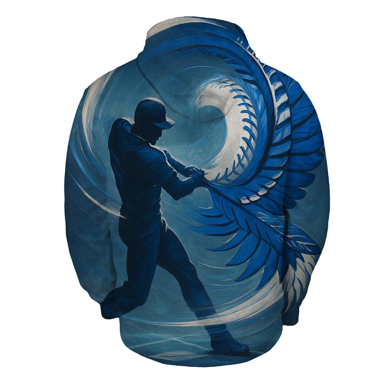 Bat Swing Vortex With Blue Jays Energy lightweight hoodies