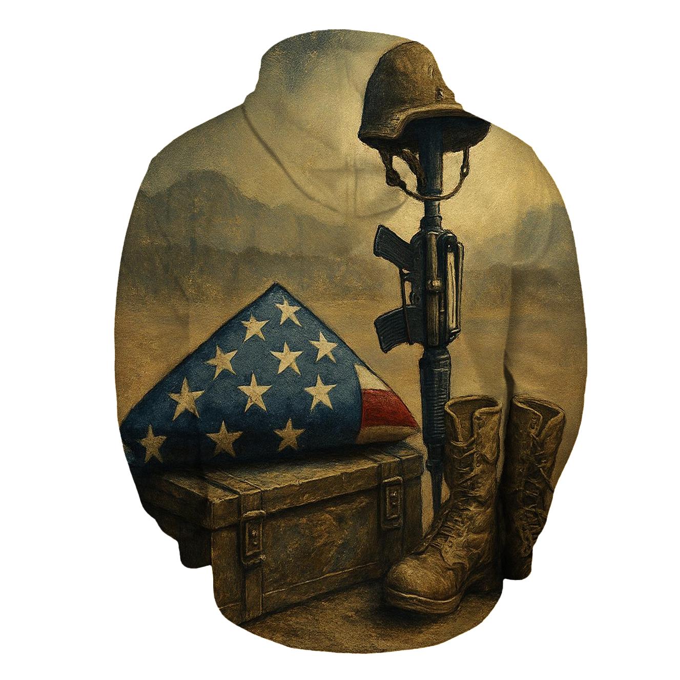 Memorial Fold With Desert Steel pullover hoodies