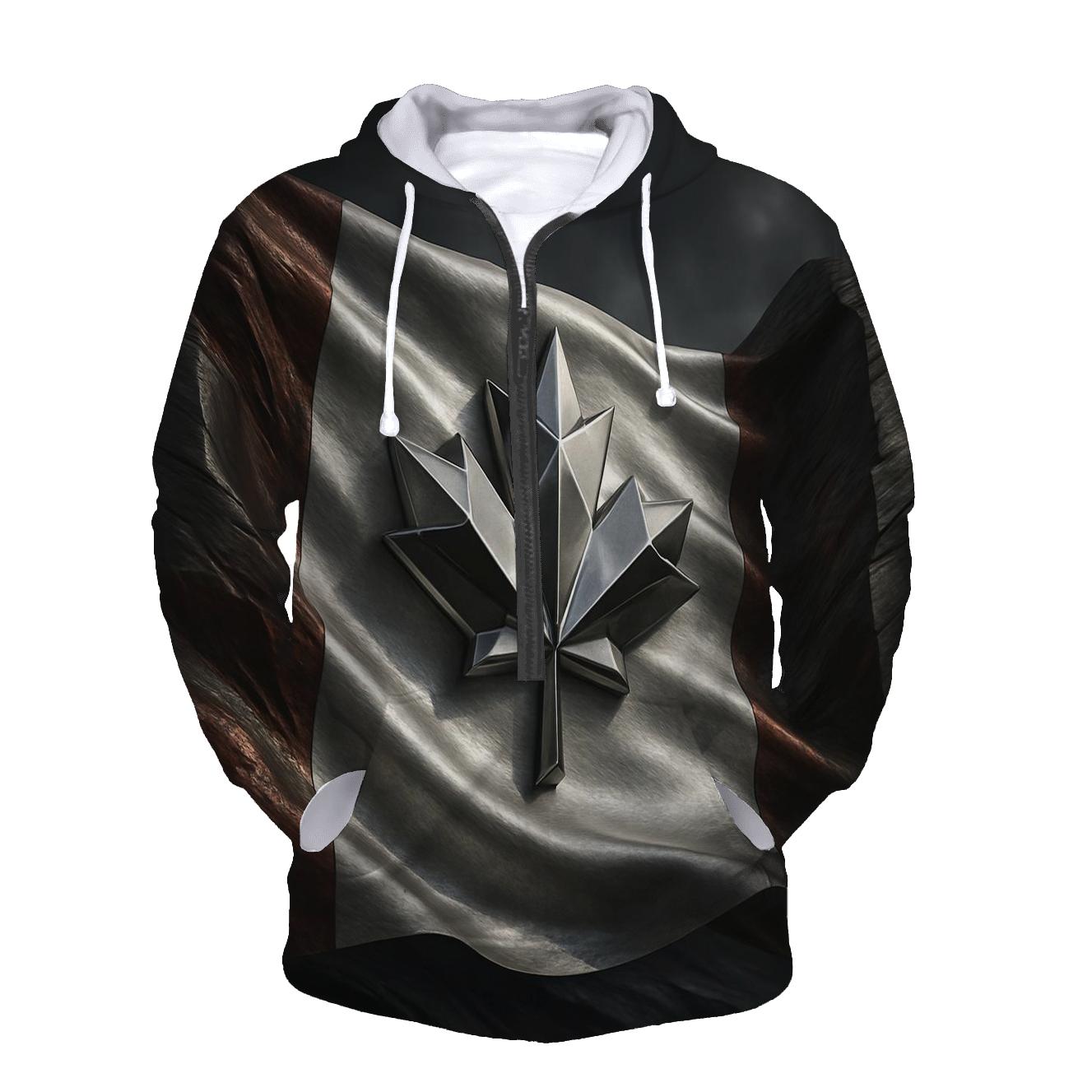 Metallic Maple Horizon Of Canada custom hoodies
