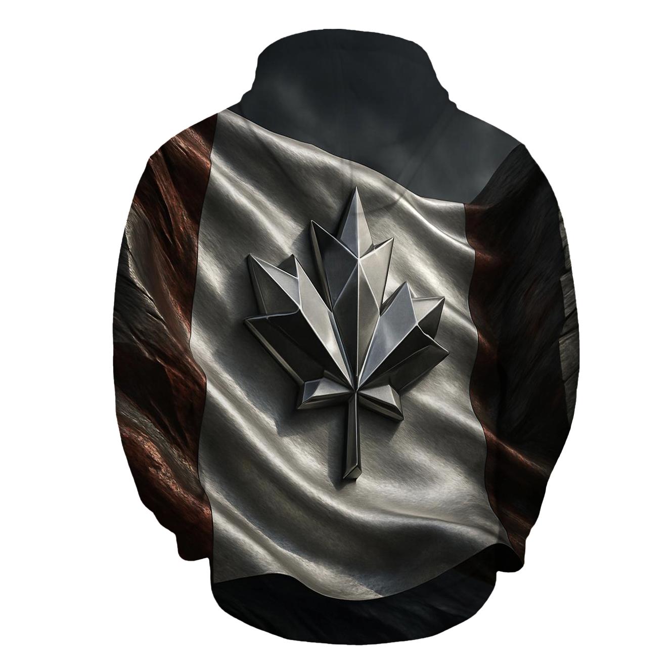 Metallic Maple Horizon Of Canada custom hoodies