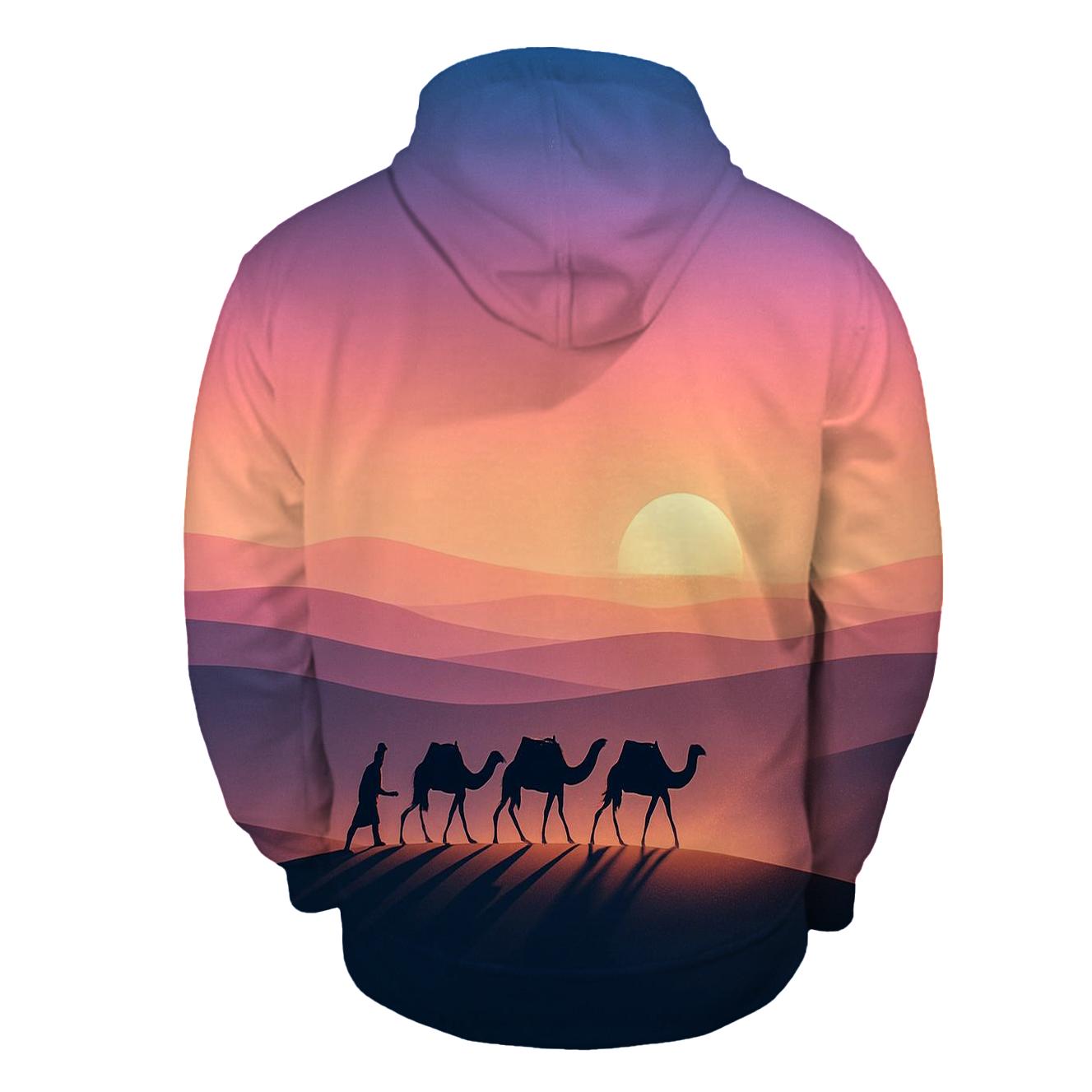 Lavender Dune Mirage Caravan embroidered hoodies