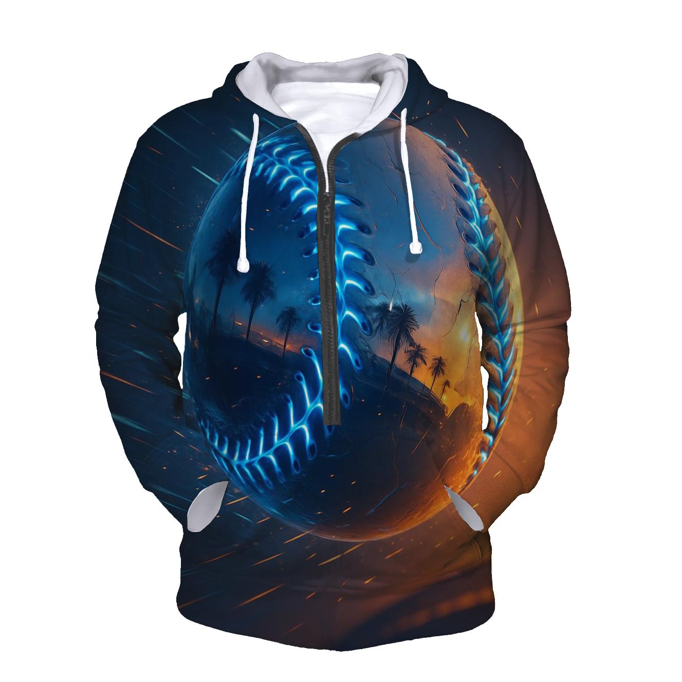 Chrome Fastball Through Sunset Haze lightweight hoodies