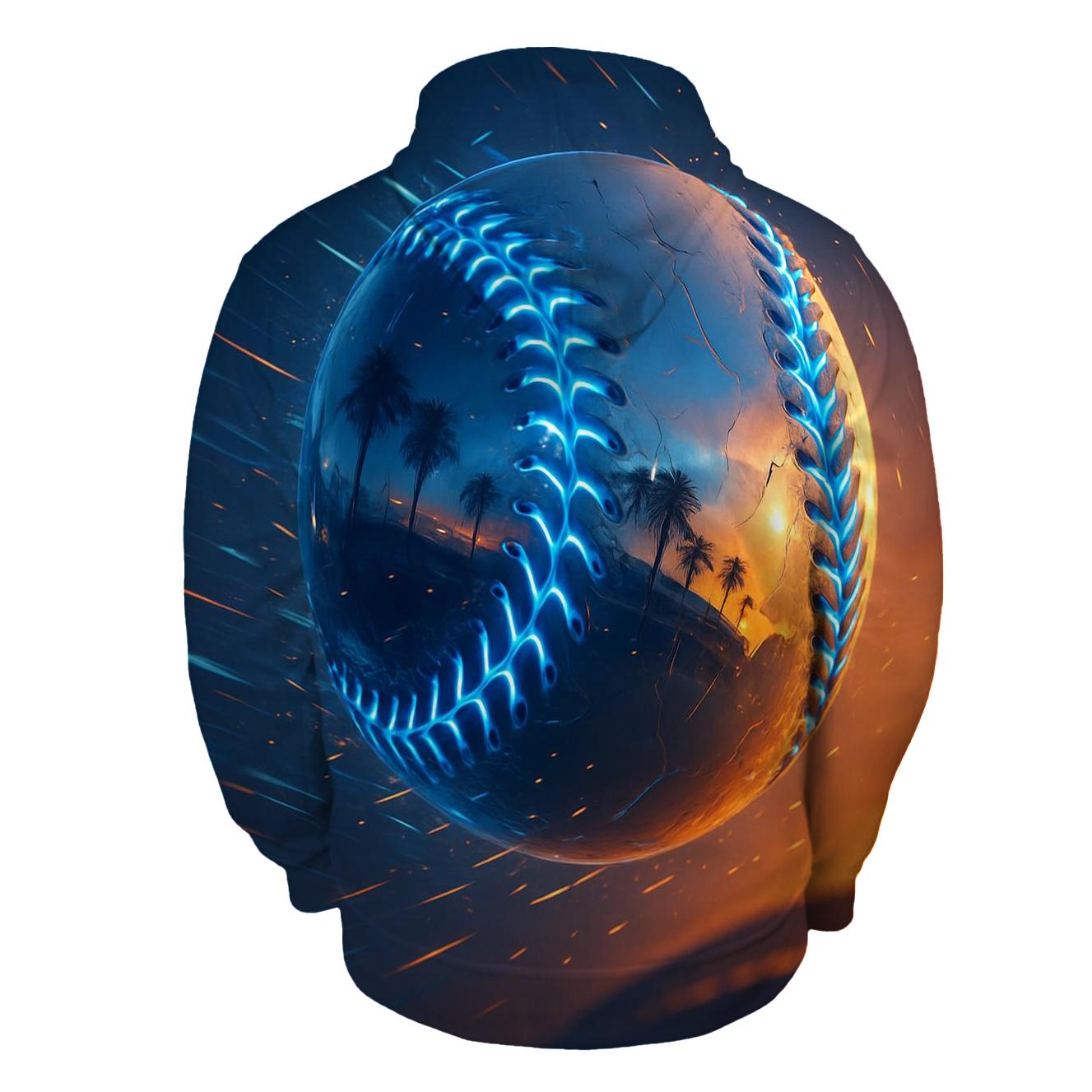 Chrome Fastball Through Sunset Haze lightweight hoodies