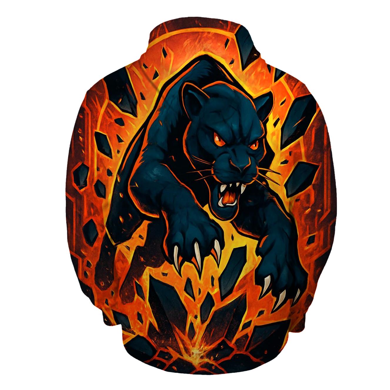 Volcanic Glass Panther Cat pullover hoodies