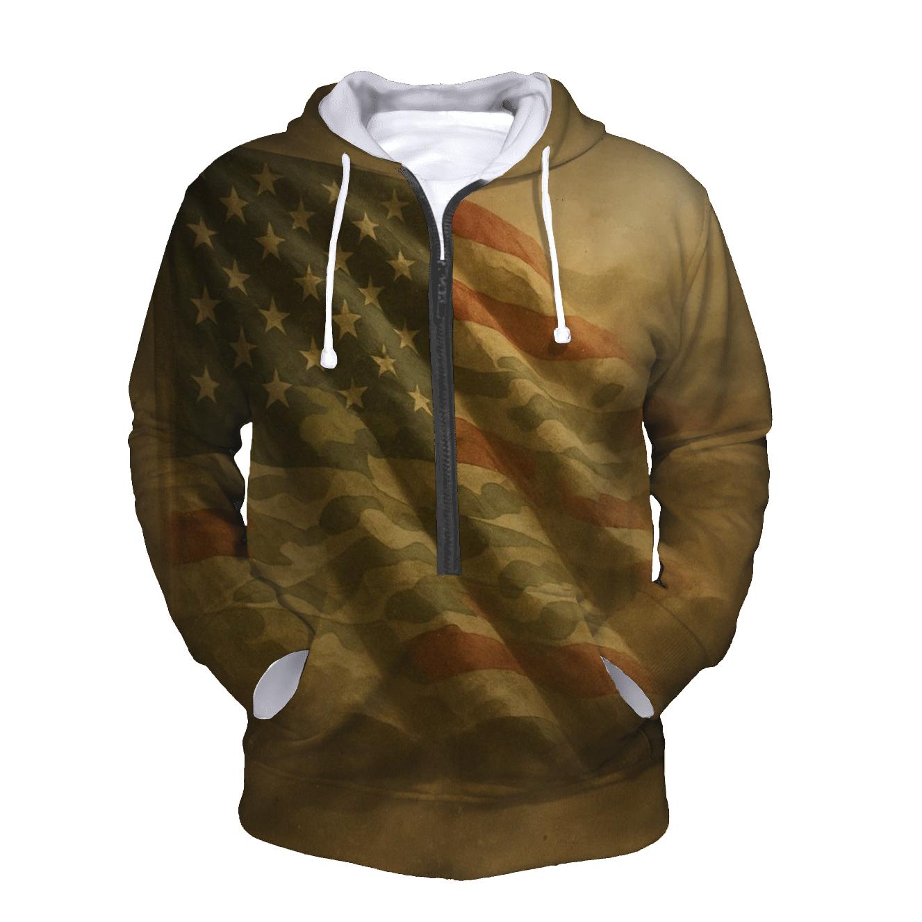 Desert Camo Flag Phantom pullover hoodies