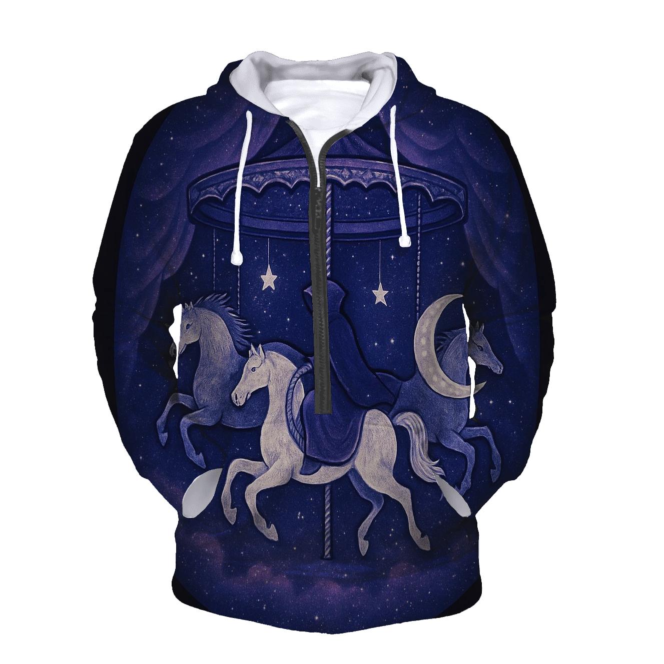 Moon Phase Carousel Rider graphic hoodies