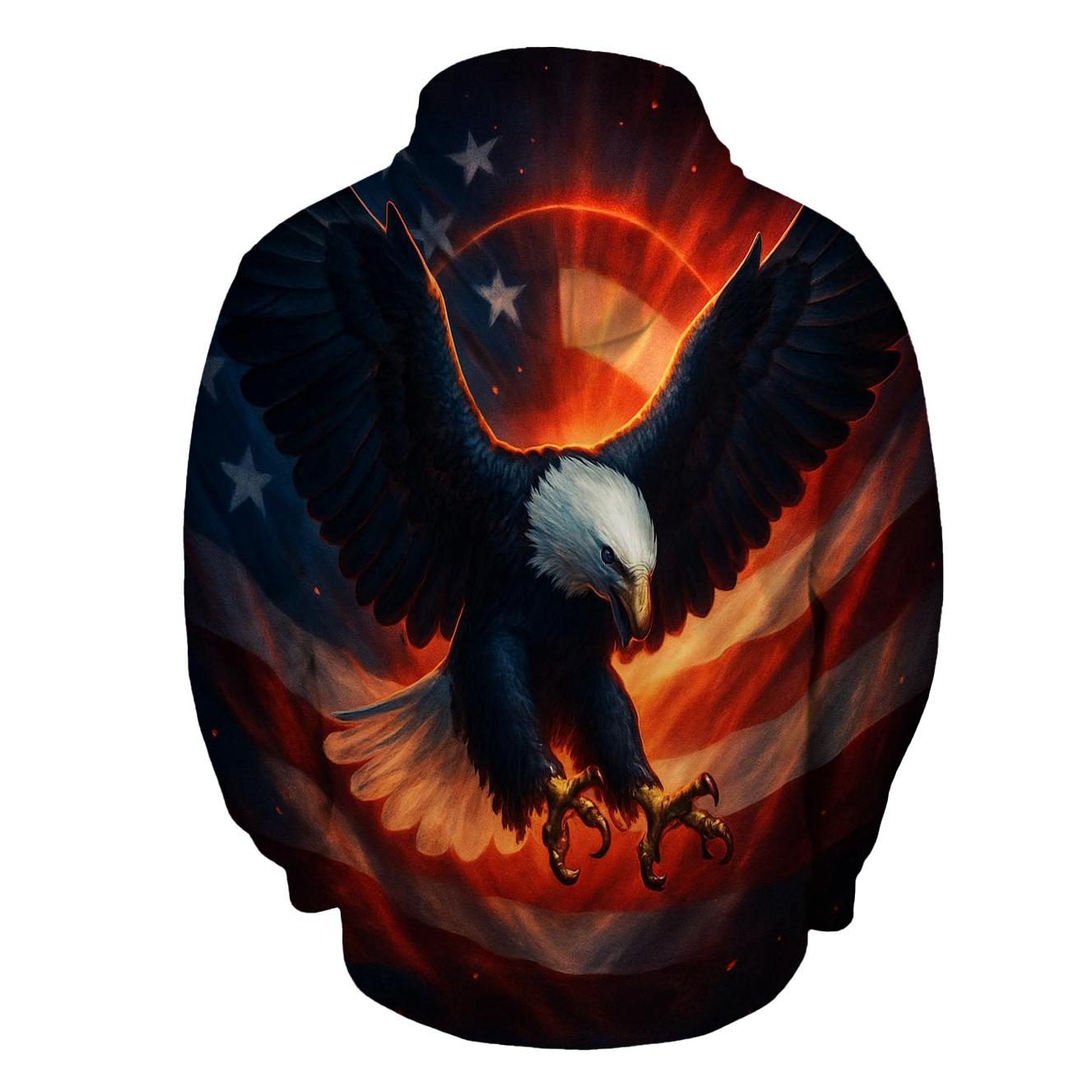 Eagle Halo Over Waving Banner custom hoodies