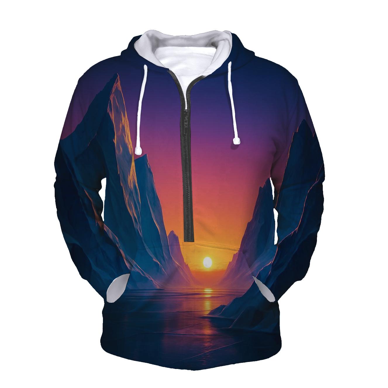 Frostfire Glacier Horizon printed hoodies