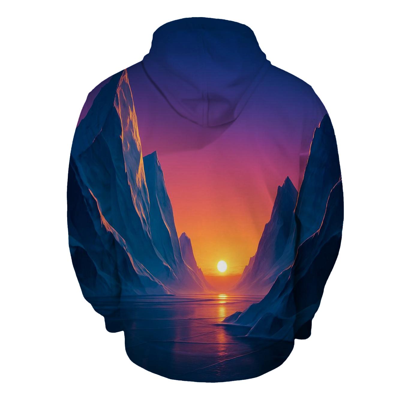 Frostfire Glacier Horizon printed hoodies