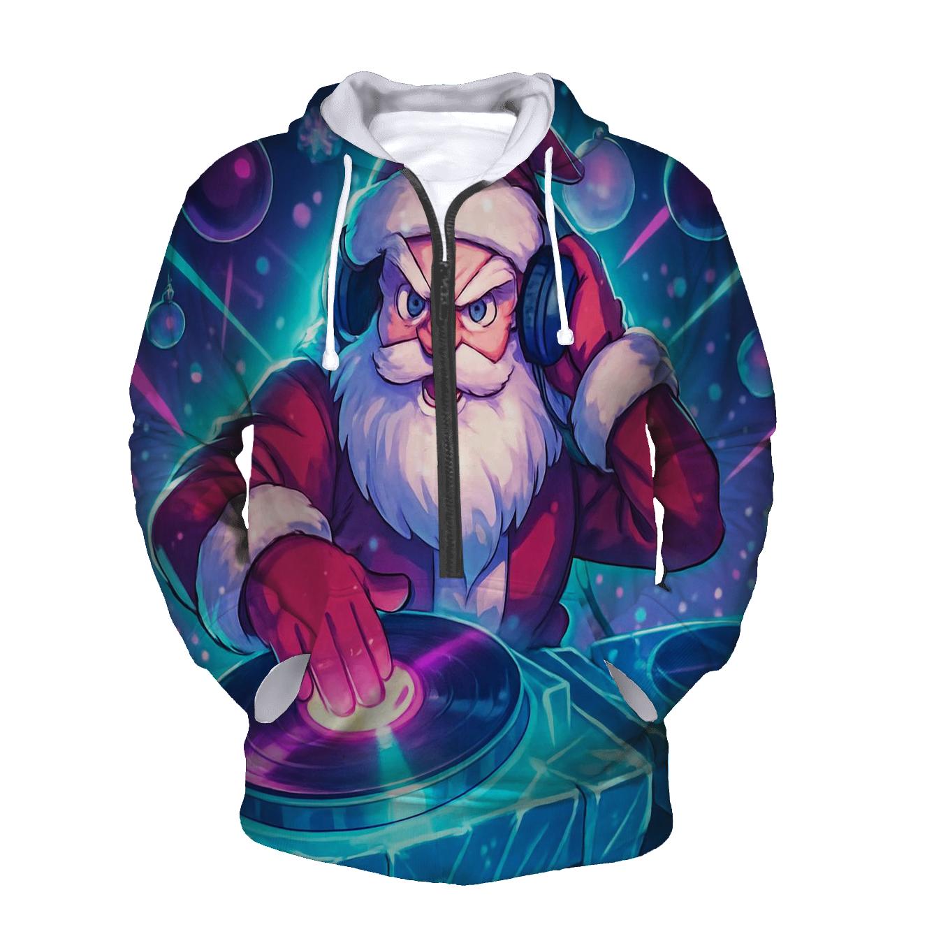 Santa DJ Frostwave heavyweight hoodies