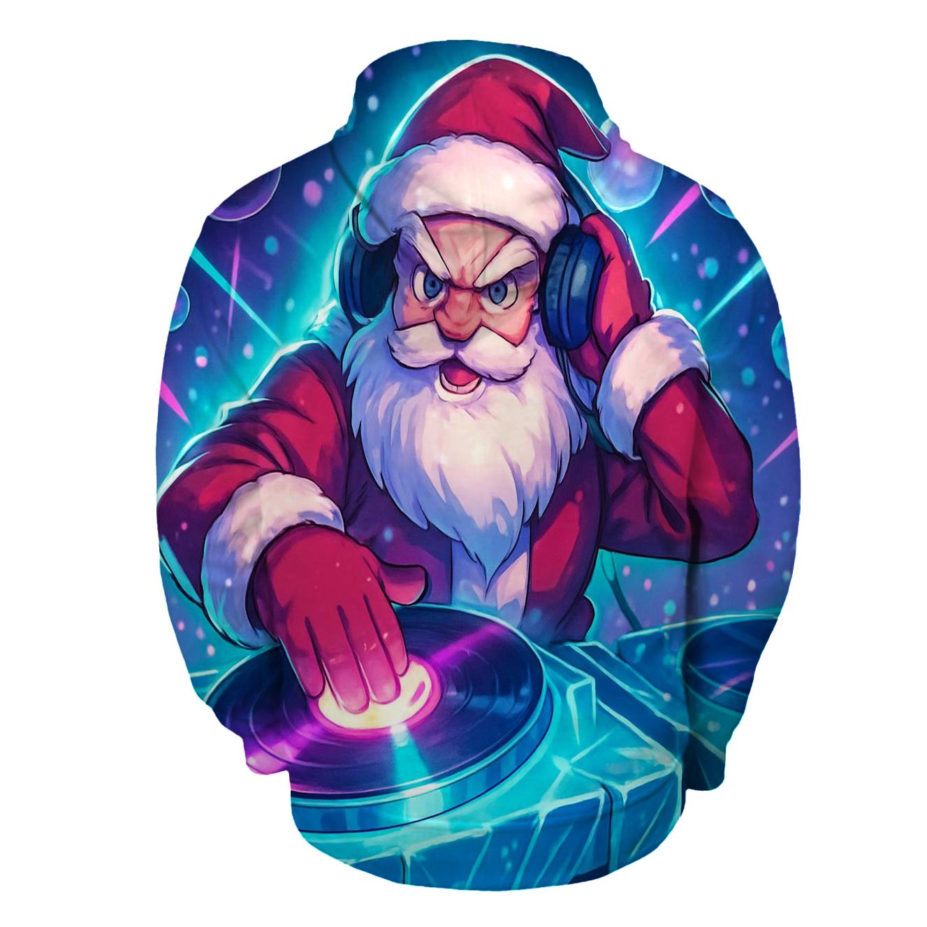 Santa DJ Frostwave heavyweight hoodies