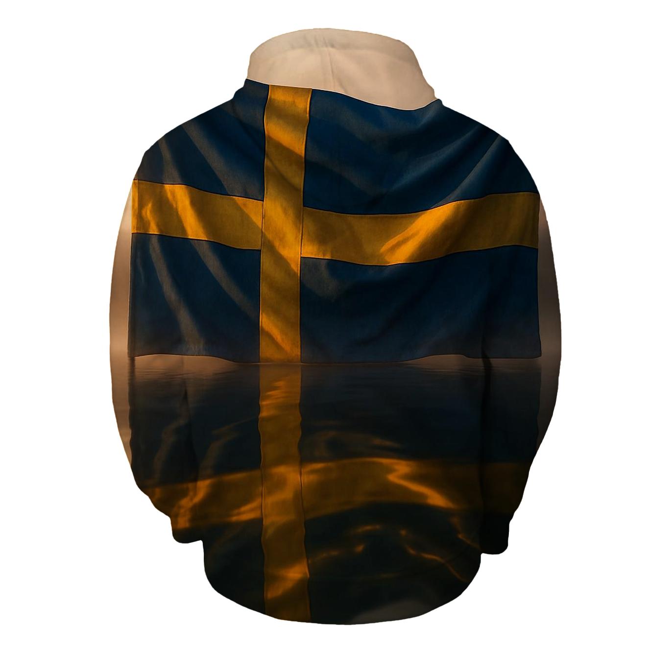 Nordic Sky Mirror Of Sweden zip-up hoodies
