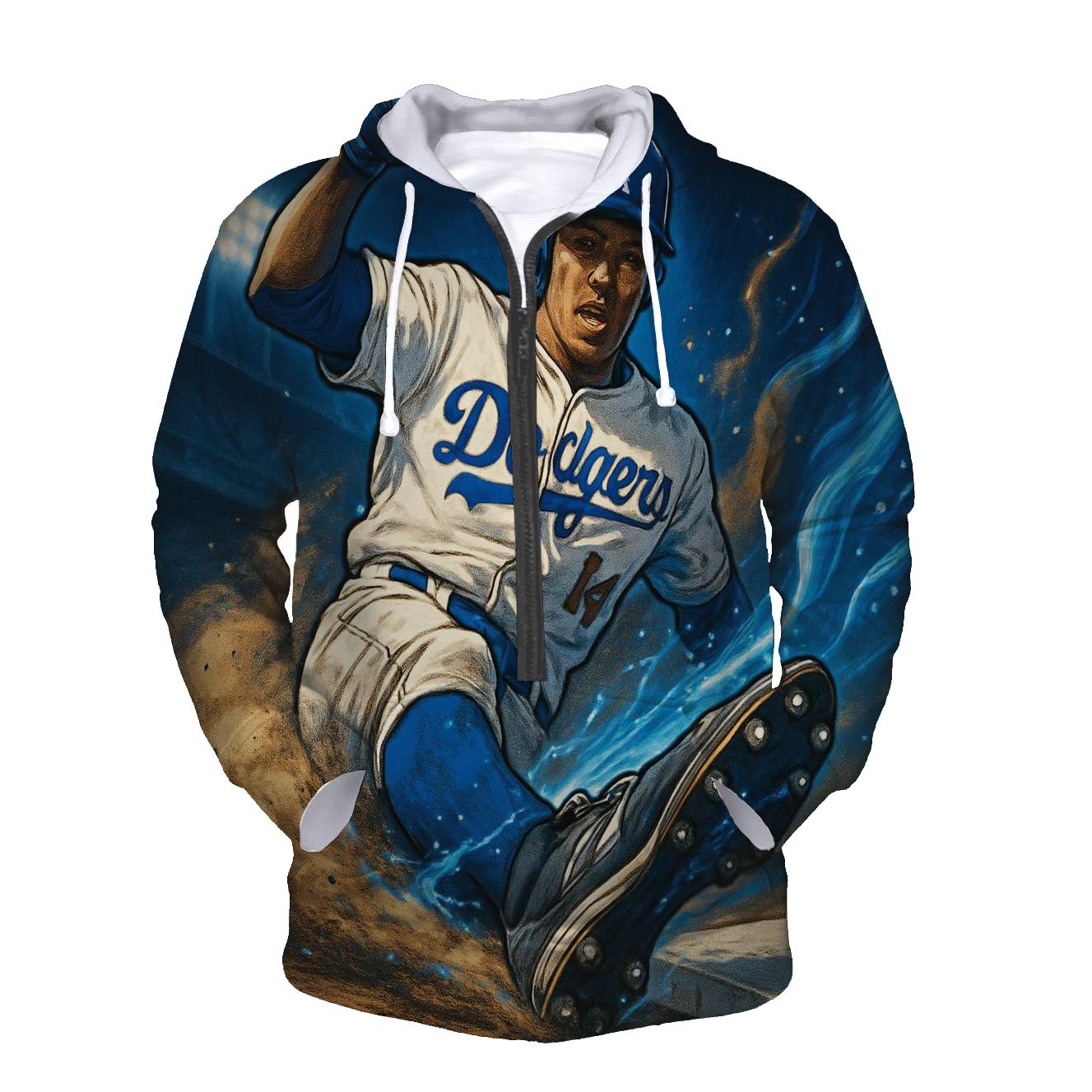 Heroic Slide With Dust Comet Tail zip-up hoodies
