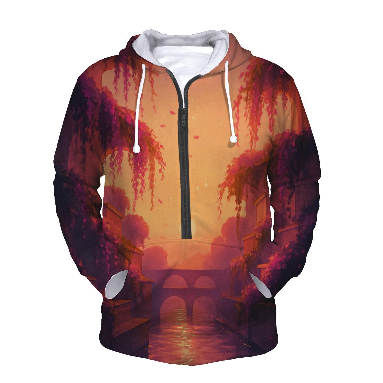 Sunset Over The Hanging Gardens Canal hoodie designs