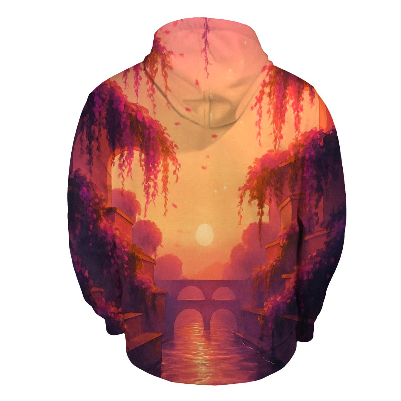 Sunset Over The Hanging Gardens Canal hoodie designs