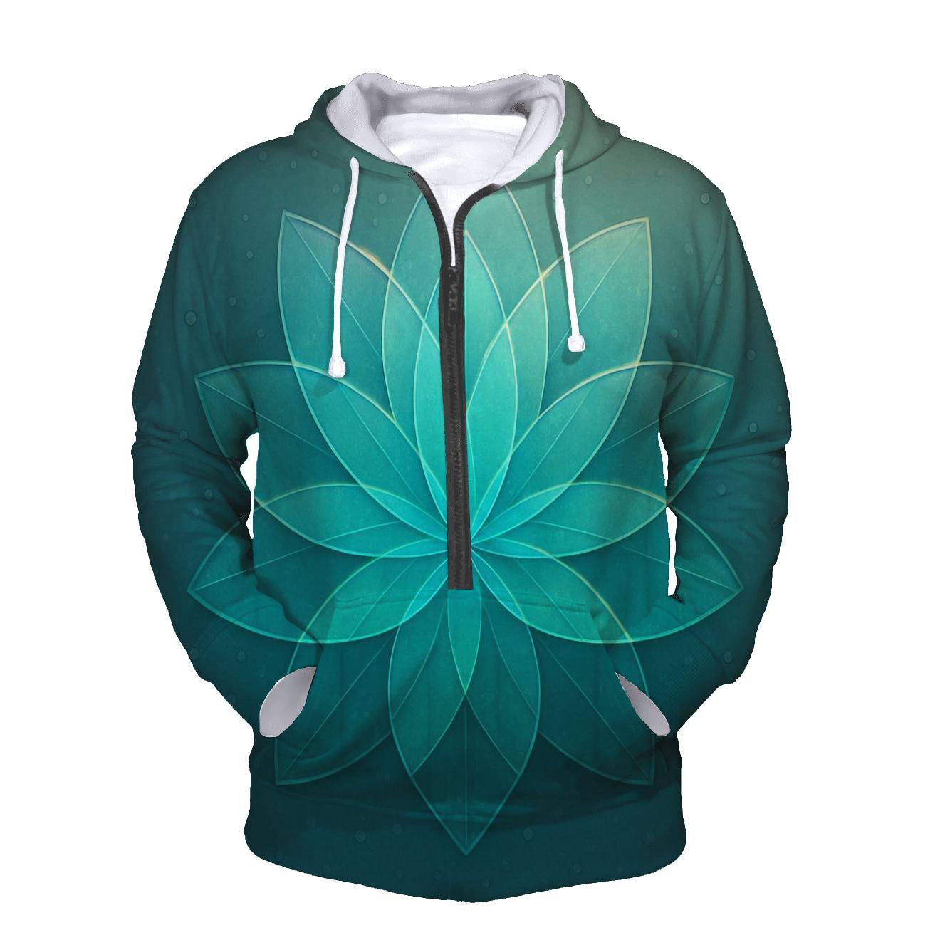 Glass Rain Geometry Bloom printed hoodies