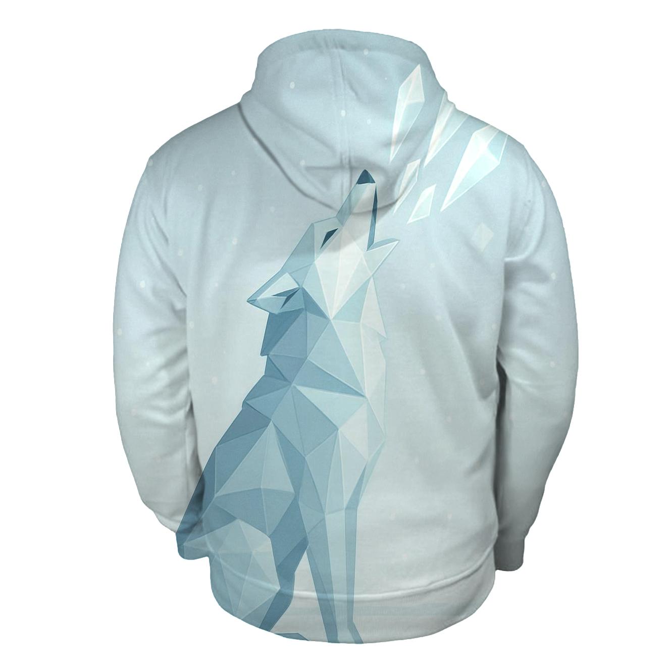 Frost Prism Quiet Howl Wolf heavyweight hoodies