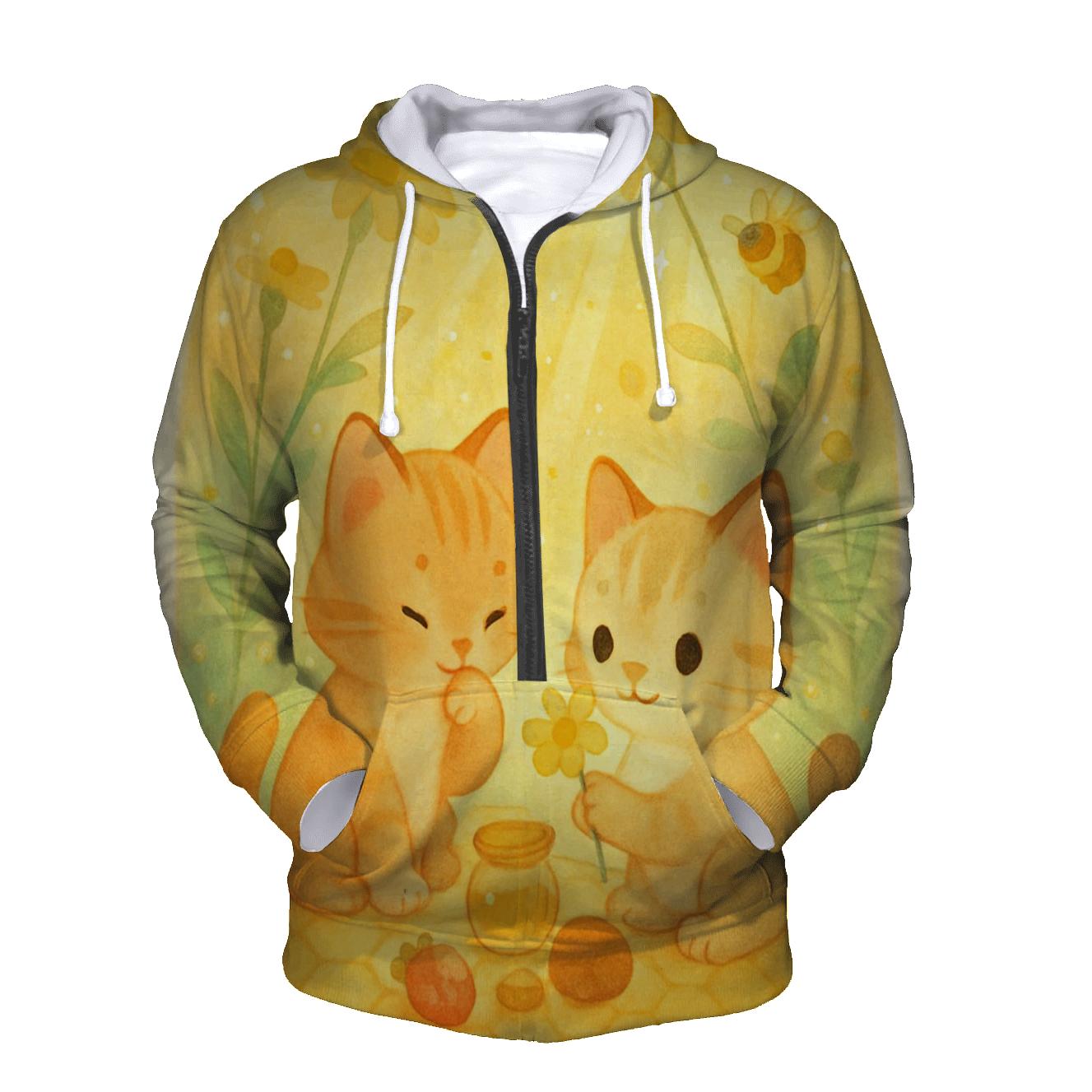 Honey Meadow Pollen Purr Picnic hoodie designs