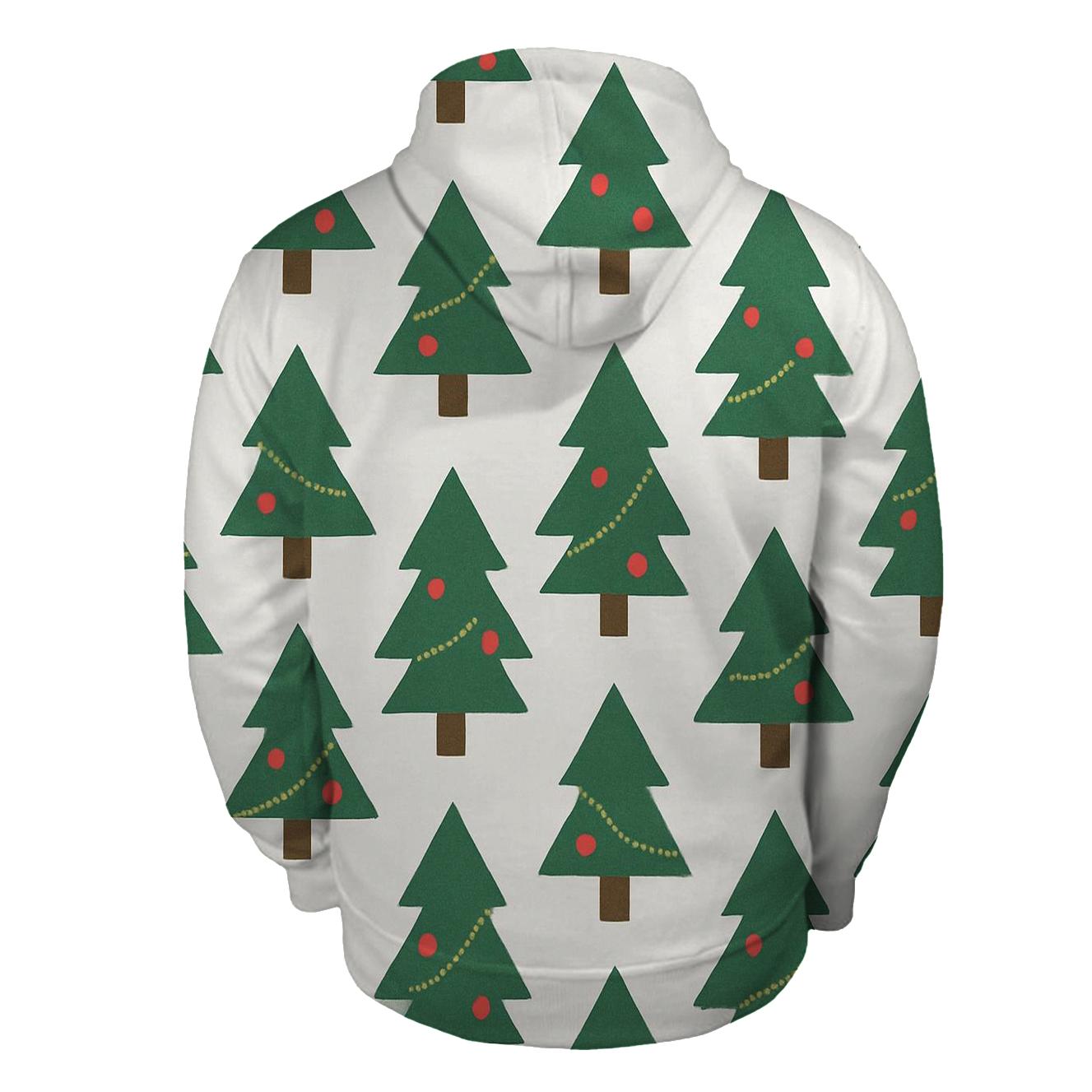 Christmas Tree Chevron Columns On Light Gray Background designer hoodies
