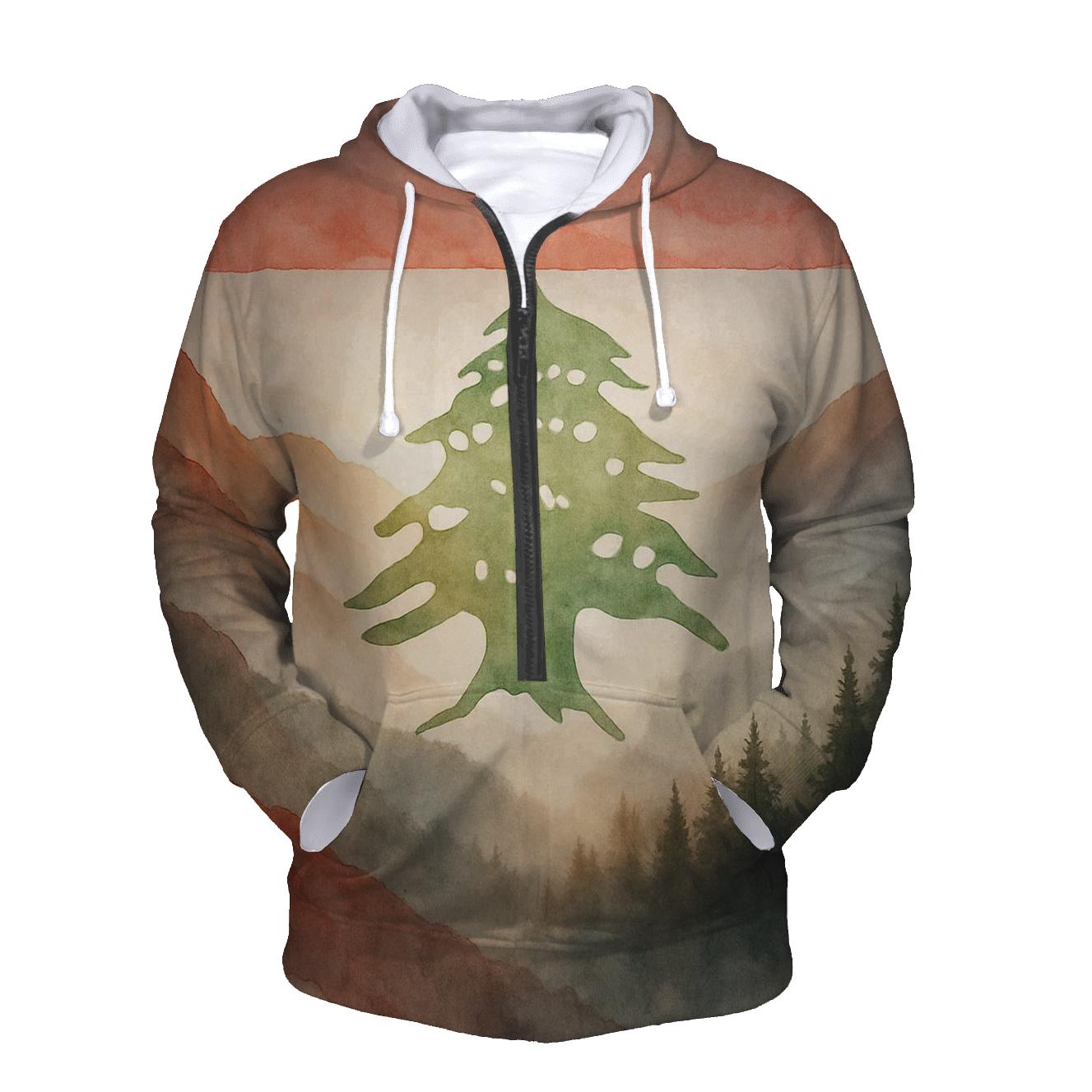 Cedar Mist Mountains Of Lebanon premium hoodies