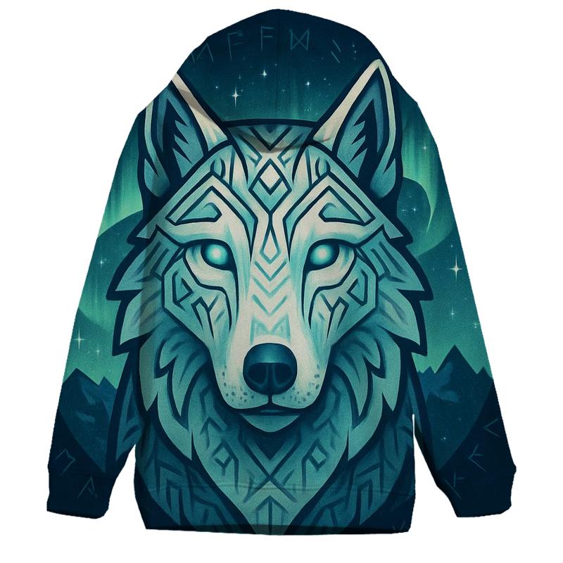 Aurora Runestone Sentinel Wolf custom hoodies