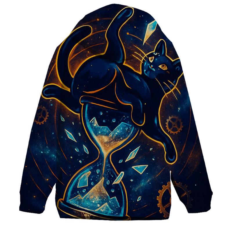 Chrono Sandglass Cat Acrobat heavyweight hoodies
