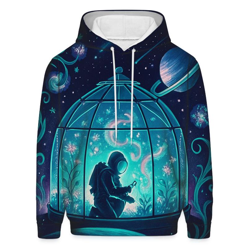 Astronaut Gardener Of The Aurora Greenhouse embroidered hoodies