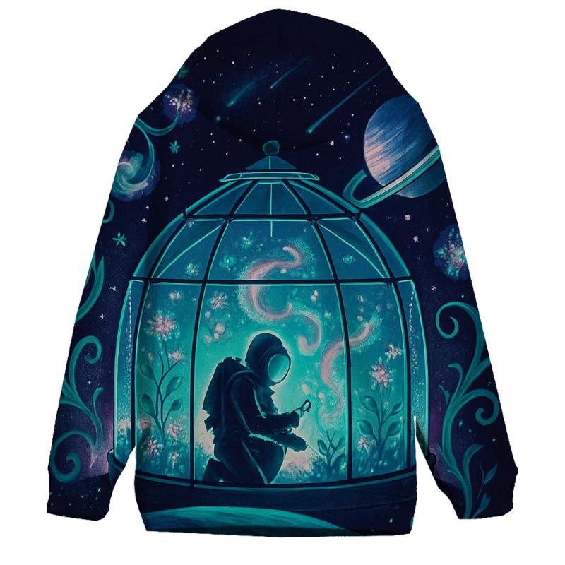 Astronaut Gardener Of The Aurora Greenhouse embroidered hoodies