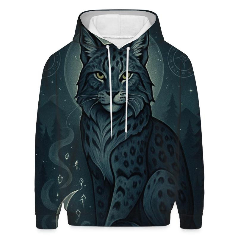 Moonlit Rune Guardian Lynx heavyweight hoodies