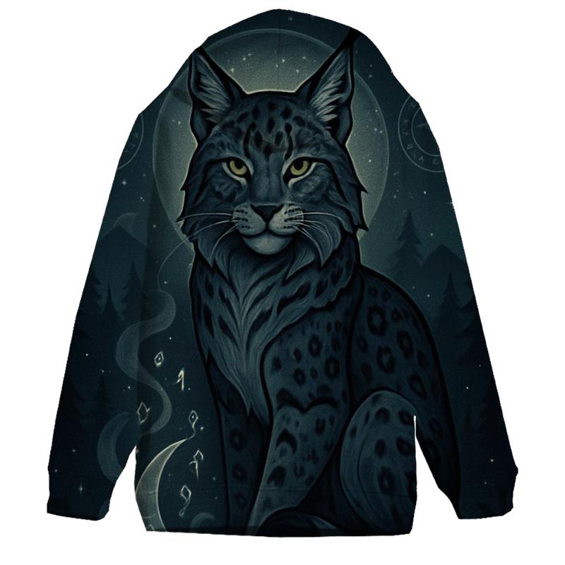 Moonlit Rune Guardian Lynx heavyweight hoodies
