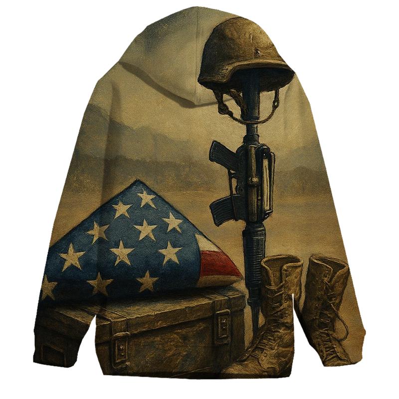 Memorial Fold With Desert Steel premium hoodies