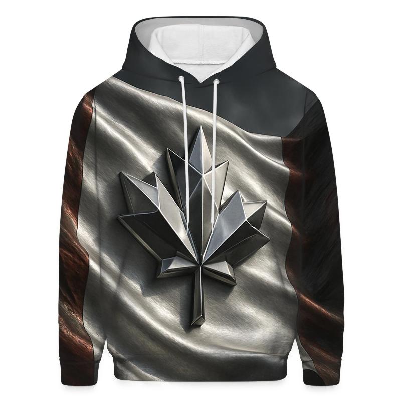 Metallic Maple Horizon Of Canada graphic hoodies