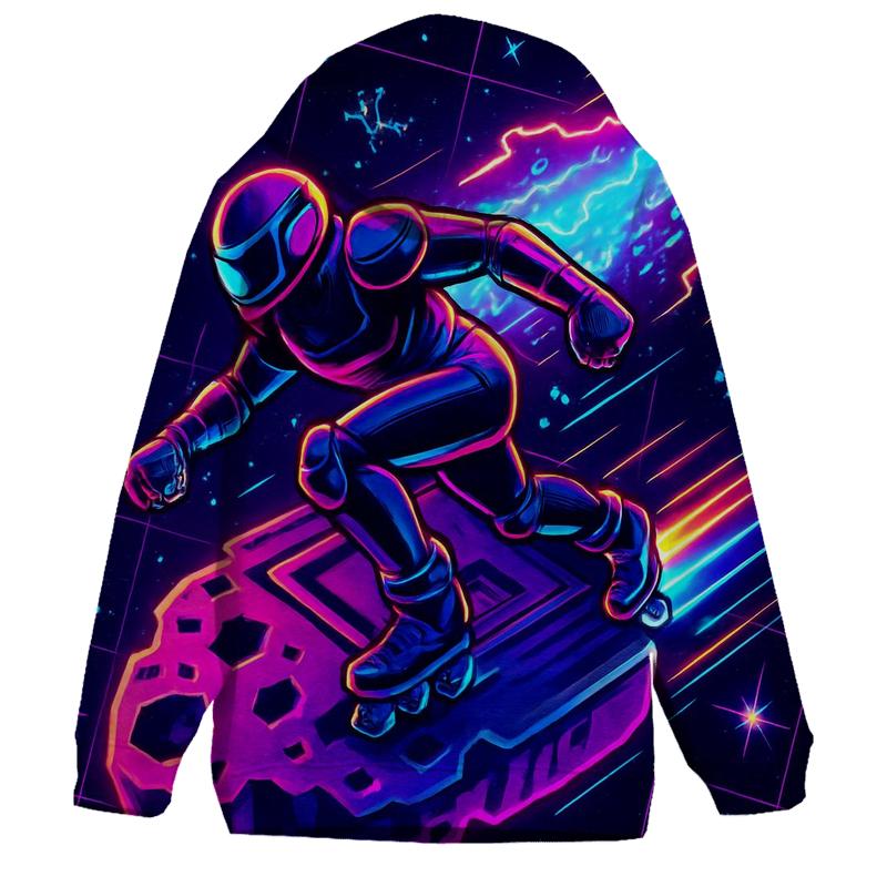 Neon Meteor Arcade Run designer hoodies