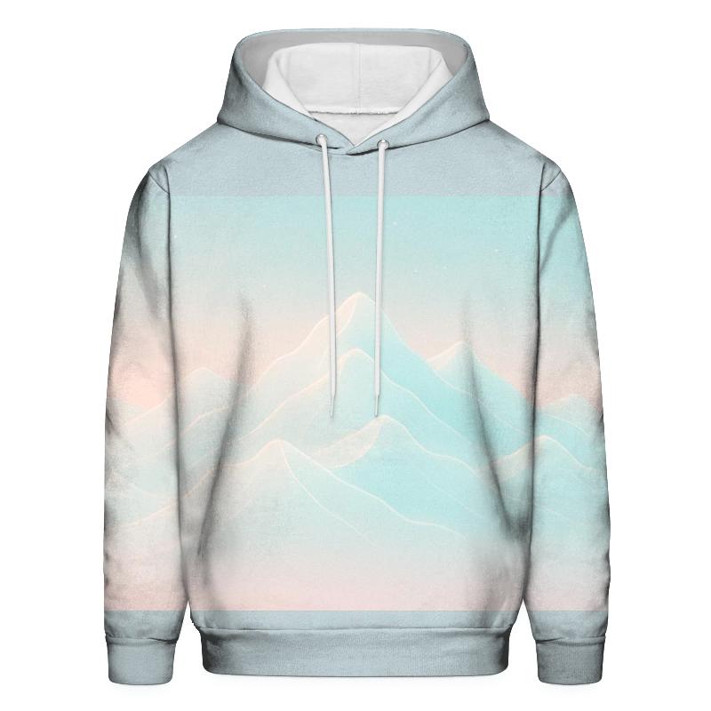 Pastel Mist Mountainfold graphic hoodies