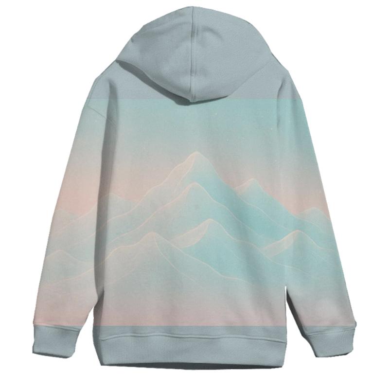 Pastel Mist Mountainfold graphic hoodies